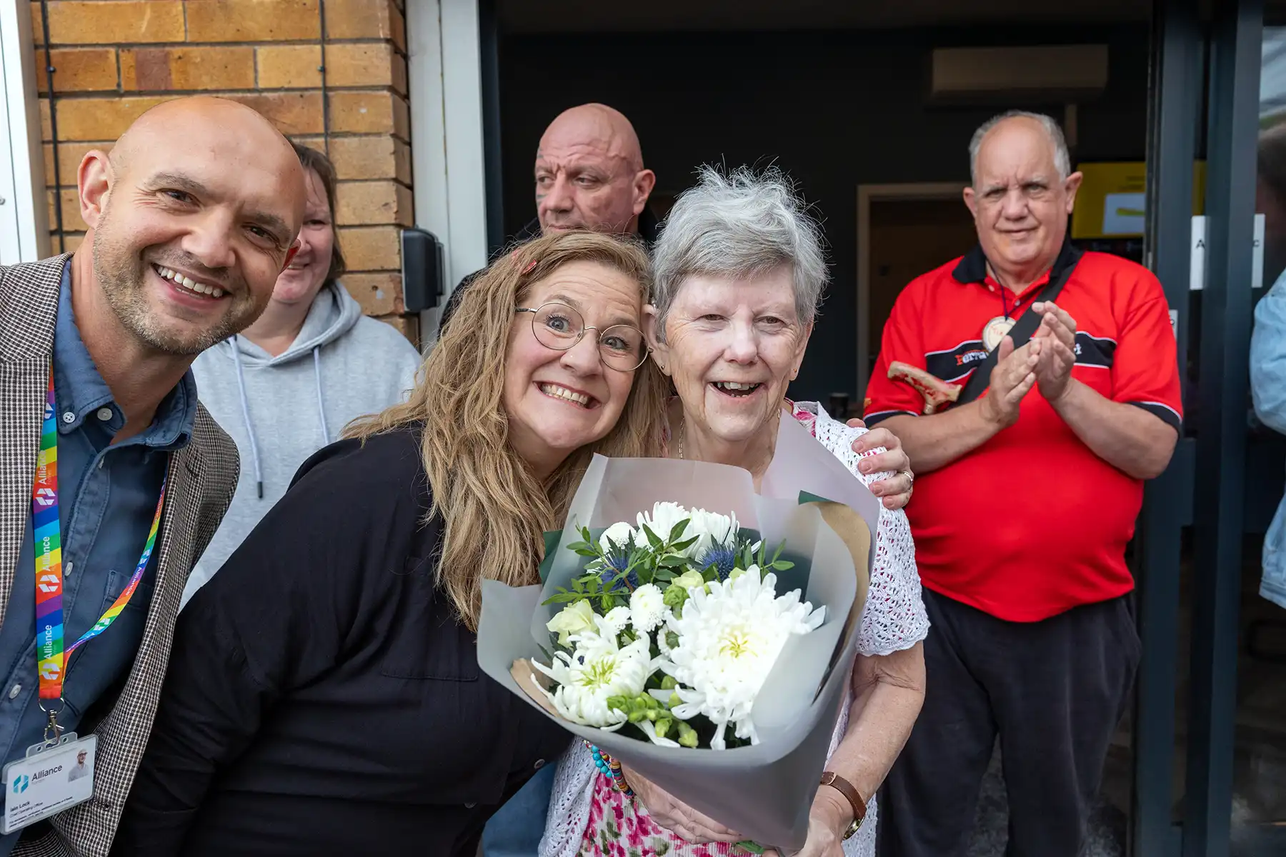 Alliance Homes chief operating officer Iain Lock with community growth manager Helen Wheelock and Jayne Williams