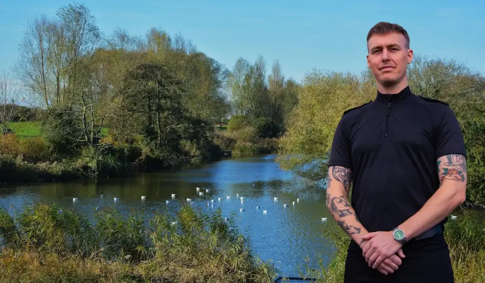 Sgt Joe Pitman and a colleague have been recognised with bravery awards. Pictures: BHTC/Avon & Somerset Police Federation