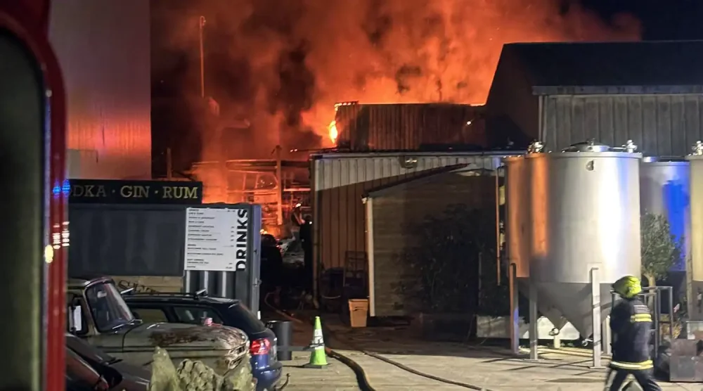 A fence fire spread to the block, in a yard near Castle Cary. Picture: Somerton Fire Station