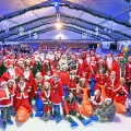 Santas took to the ice at Clarks Village last year to set a world record