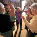 Residents hit the dancefloor during the Strictly-inspired party