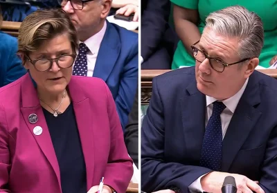 Glastonbury & Somerton MP Sarah Dyke quizzed Prime Minister Sir Keir Starmer on dentistry during PMQs. Pictures: Parliament TV