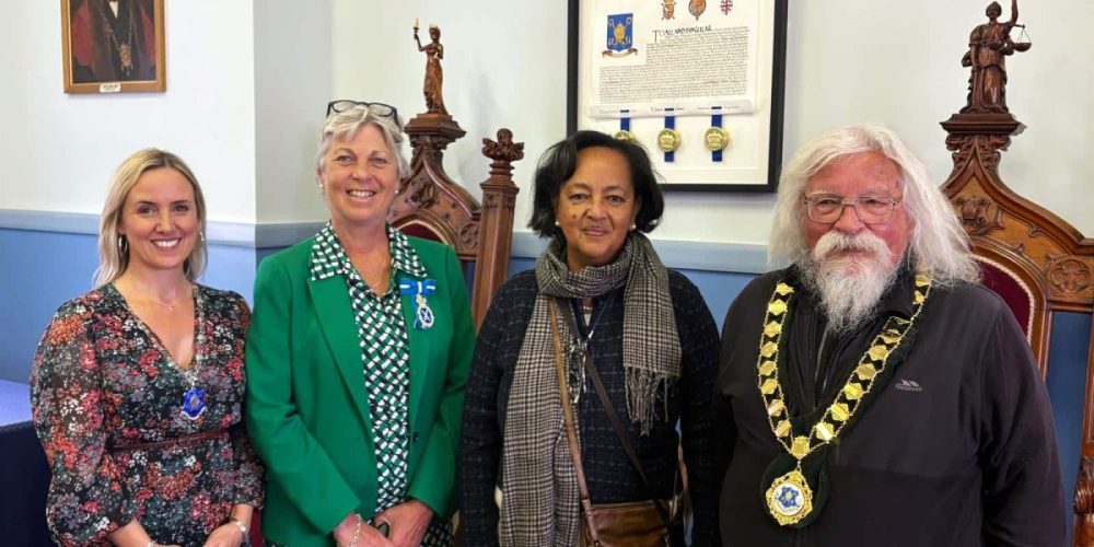Princess Esther met dignitaries including the Mayor of Glastonbury and the High Sheriff of Somerset. Picture: Glastonbury Town Council