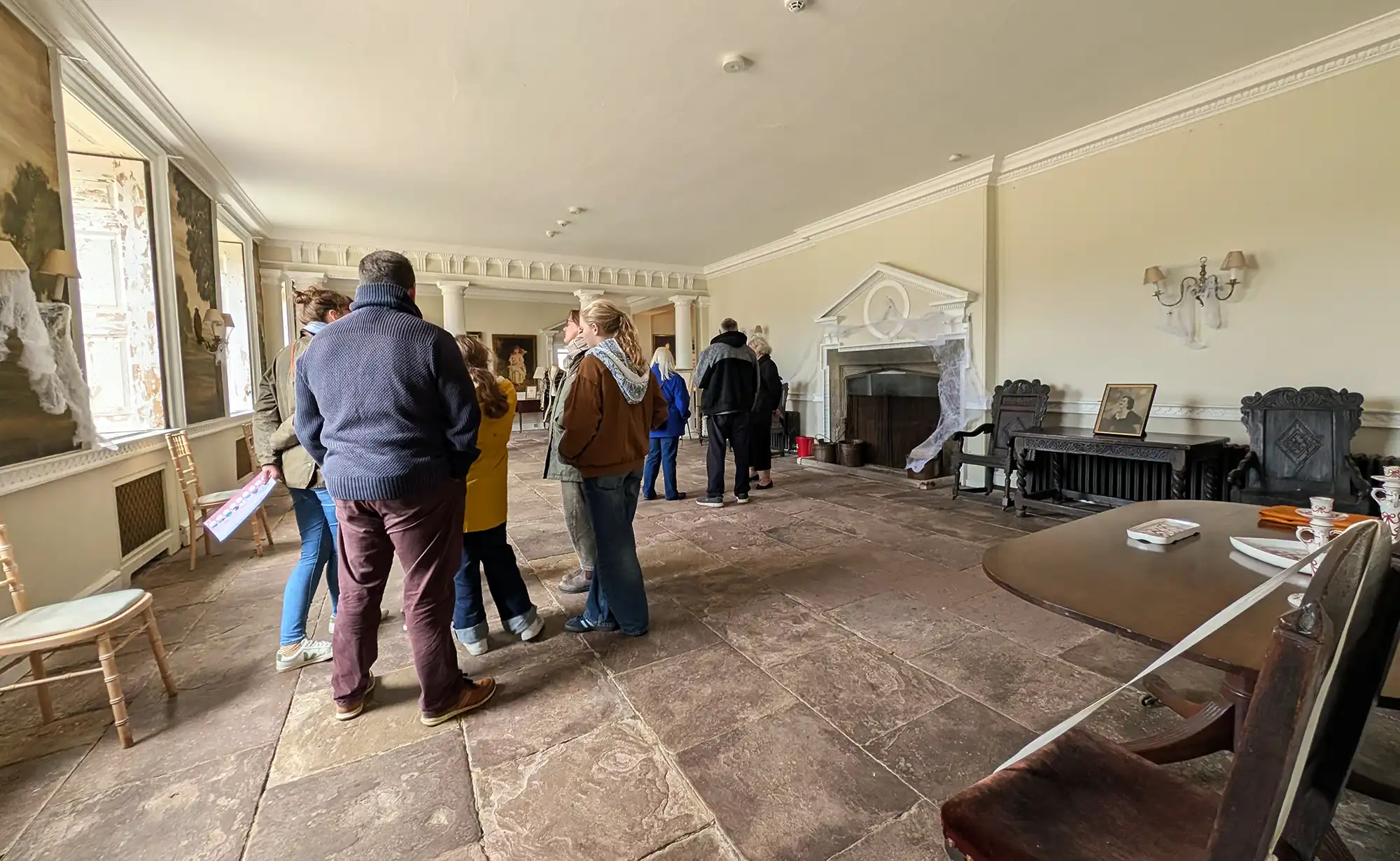 Another of the famous rooms from BBC comedy, Ghosts, complete with murals. Picture: Paul Jones/Somerset Leveller