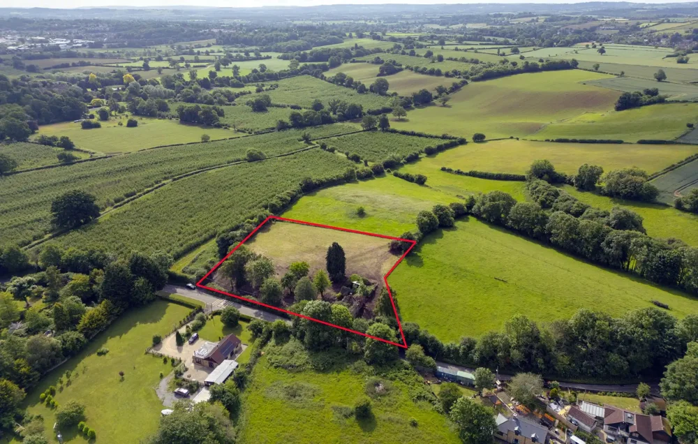 The site, at Higher Odcombe, has permission for three houses. Picture: GTH