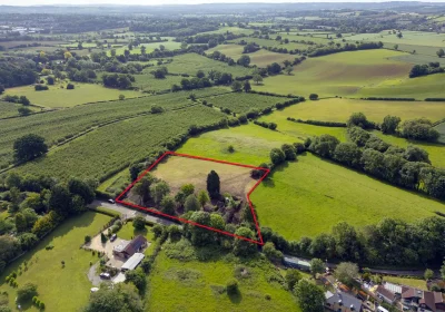 The site, at Higher Odcombe, has permission for three houses. Picture: GTH