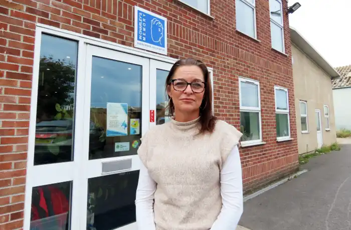 In Charley's Memory founder Dawn Carey outside the charity's Highbridge base