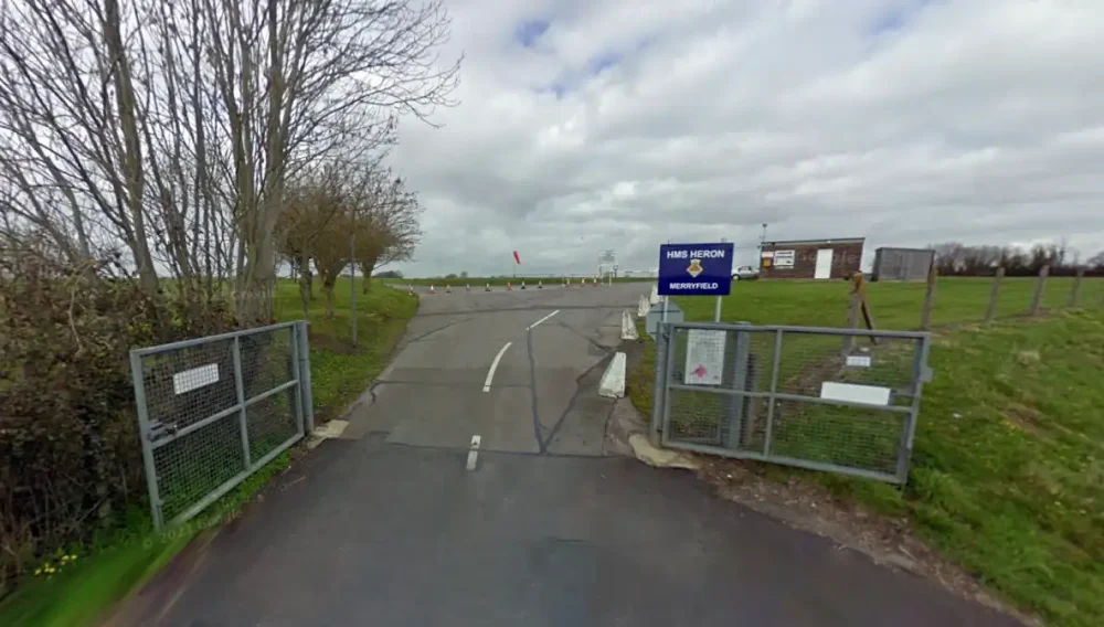 The exercise will take place at RNAS Merryfield on Wednesday morning. Picture: Google