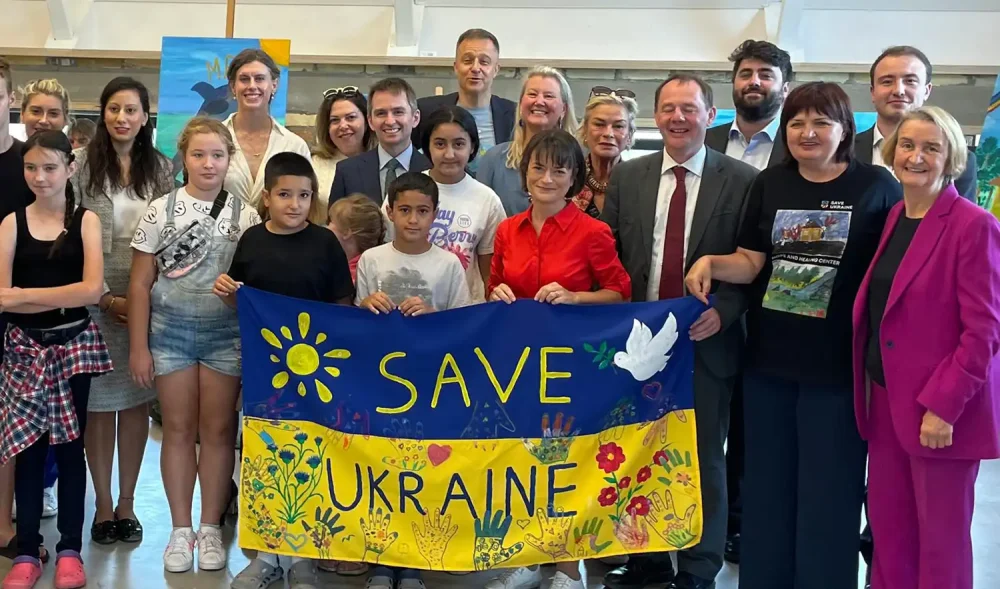 Tiverton & Minehead MP Rachel Gilmour was part of a visit to the Save Ukraine centre