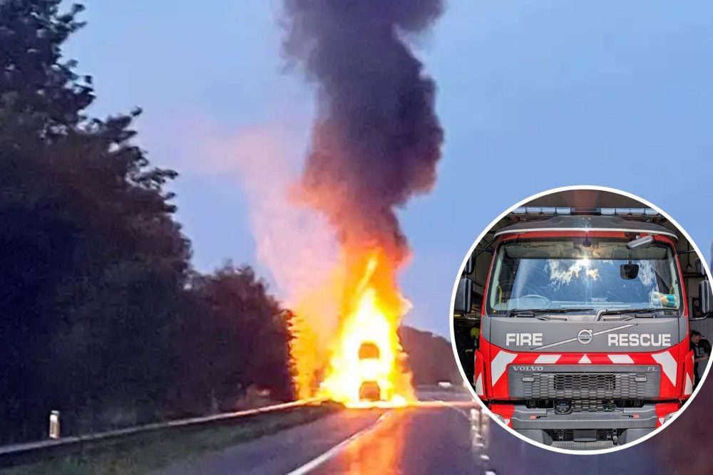 Somerset firefighters have been on the scene, on the M5