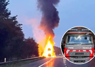 Somerset firefighters have been on the scene, on the M5
