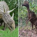 A Tricerotops and a Corythosaurus are among the sculptures up for grabs in the auction. Pictures: Coates English Willow
