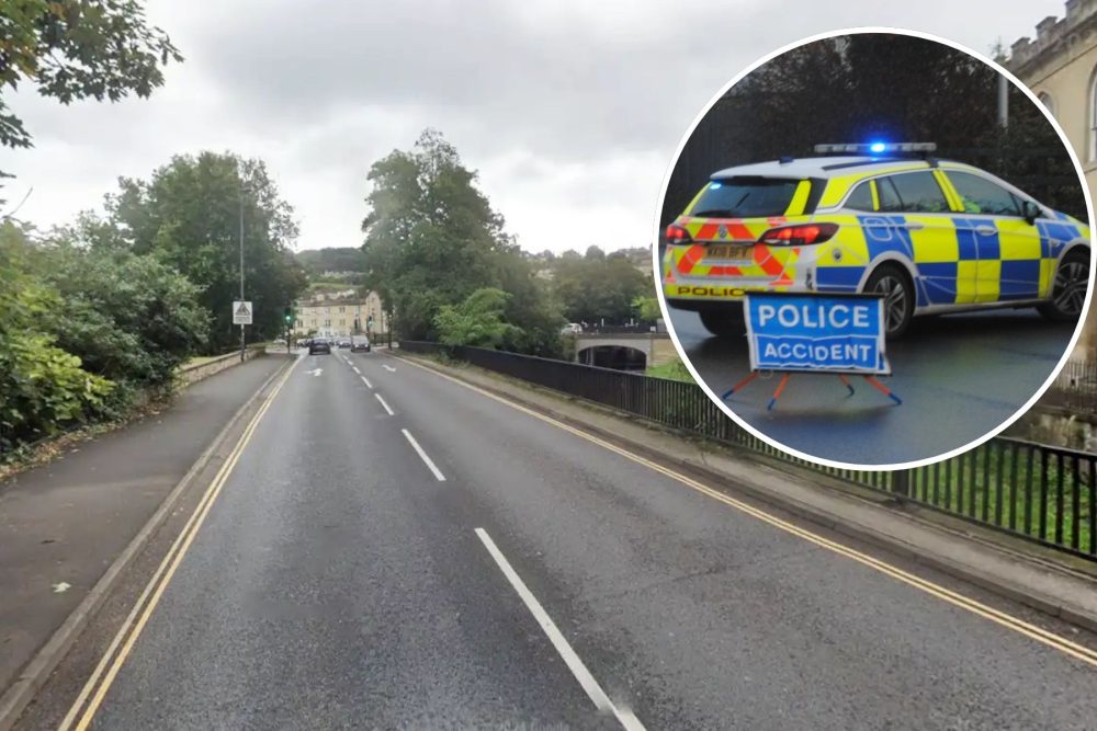 The crash happened on the A36 Rossiter Road in Bath. Picture: Google