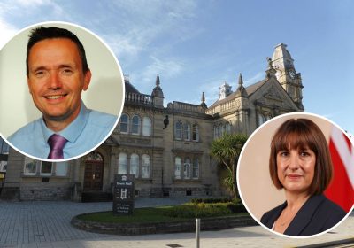 North Somerset Council leader Mike Bell, top, has written to Chanceller Rachel Reeves, bottom right