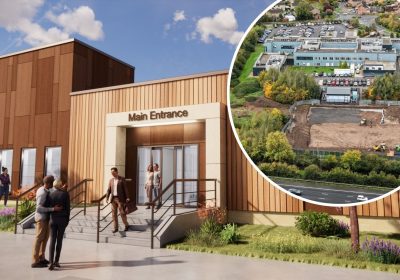 Work has started on the new NHS diagnostic centre in Bridgwater - next to the hospital. Pictures: NHS Somerset