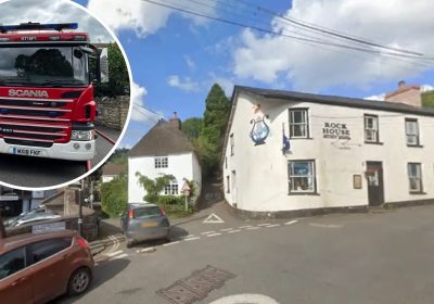 Eght fire crews were sent to the scene, believed to be in the Town Marsh area of Dulverton, West Somerset. Picture: Google