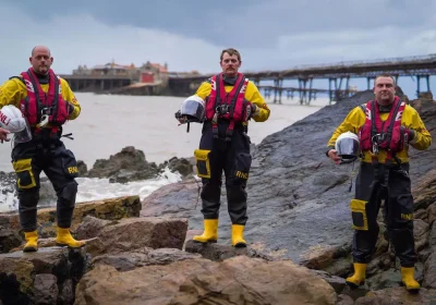 RNLI volunteers from Weston feature in the Saving Lives at Sea episode. Picture: BBC