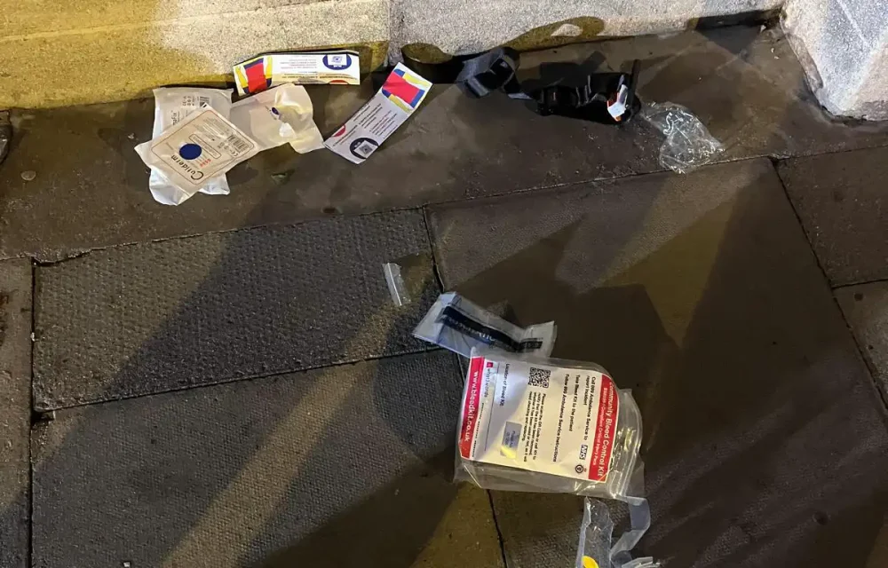 A bleed kit tampered with in Bridgwater. Picture: Bridgwater Town Council