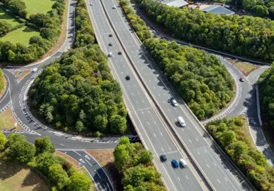 Narrow lanes and a 50mph speed limit will be introduced around junction 26 of the M5, for Wellington. Picture: National Highways