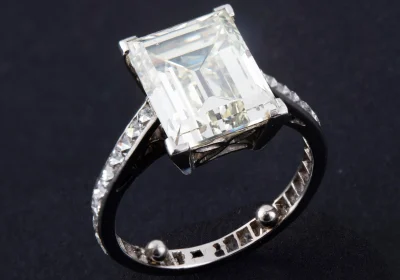 The 5.1 carat diamond solitaire ring is going up for auction. Picture: GTH