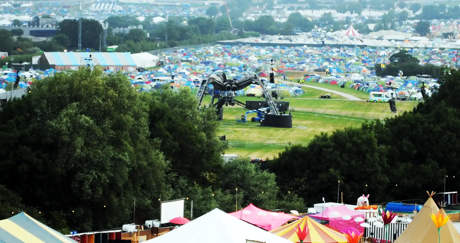 The iconic Arcadia spider stage at Glastonbury. Picture: Paul Jones