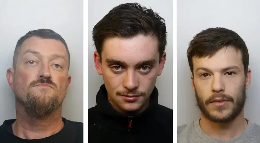 Anthony Sharman, left, Ethan Sharman, and right, Joshua Heal, have been sentenced over burglaries in Somerset and Devon. Picture: Avon & Somerset Police