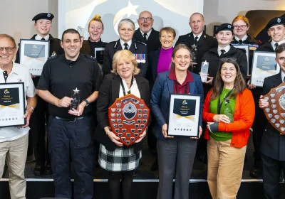 Award winners with Chief Constable Sarah Crew and PCC Clare Moody at the ceremony in Bristol. Picture: Avon & Somerset Police