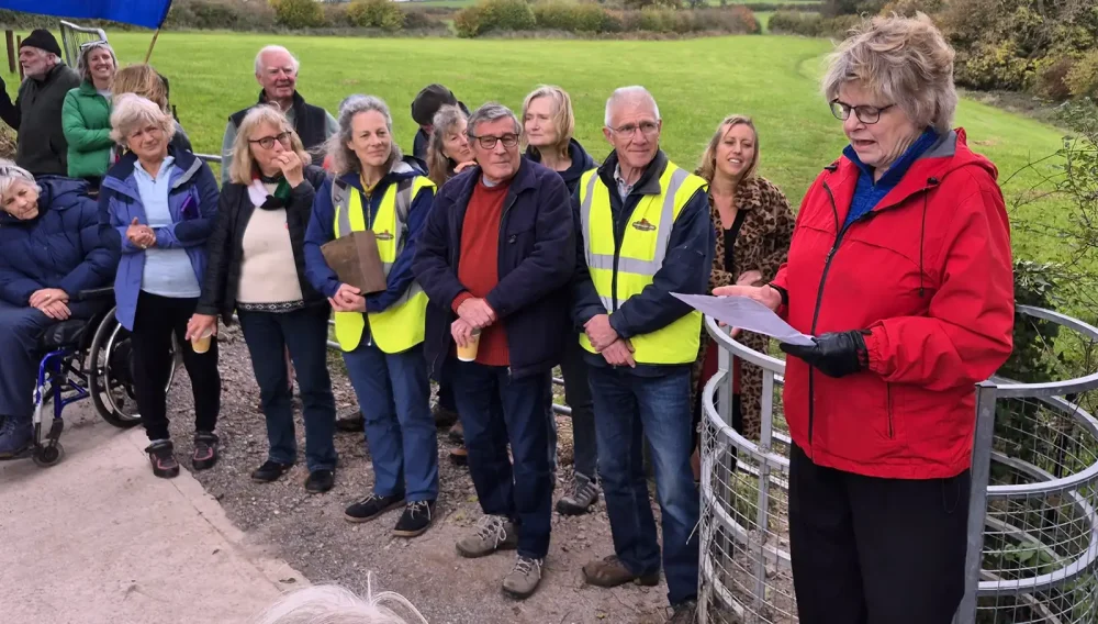 Cllr Ros Wyke speaks during the official opening of the new section of the Somerset Circle. Picture: Somerset Council