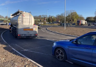 The £10m upgrade of the Dunball Roundabout is now complete and fully operational. Picture: Somerset Council