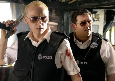 Police in Glastonbury said officers were not quite as dramatic as those in Hot Fuzz...
