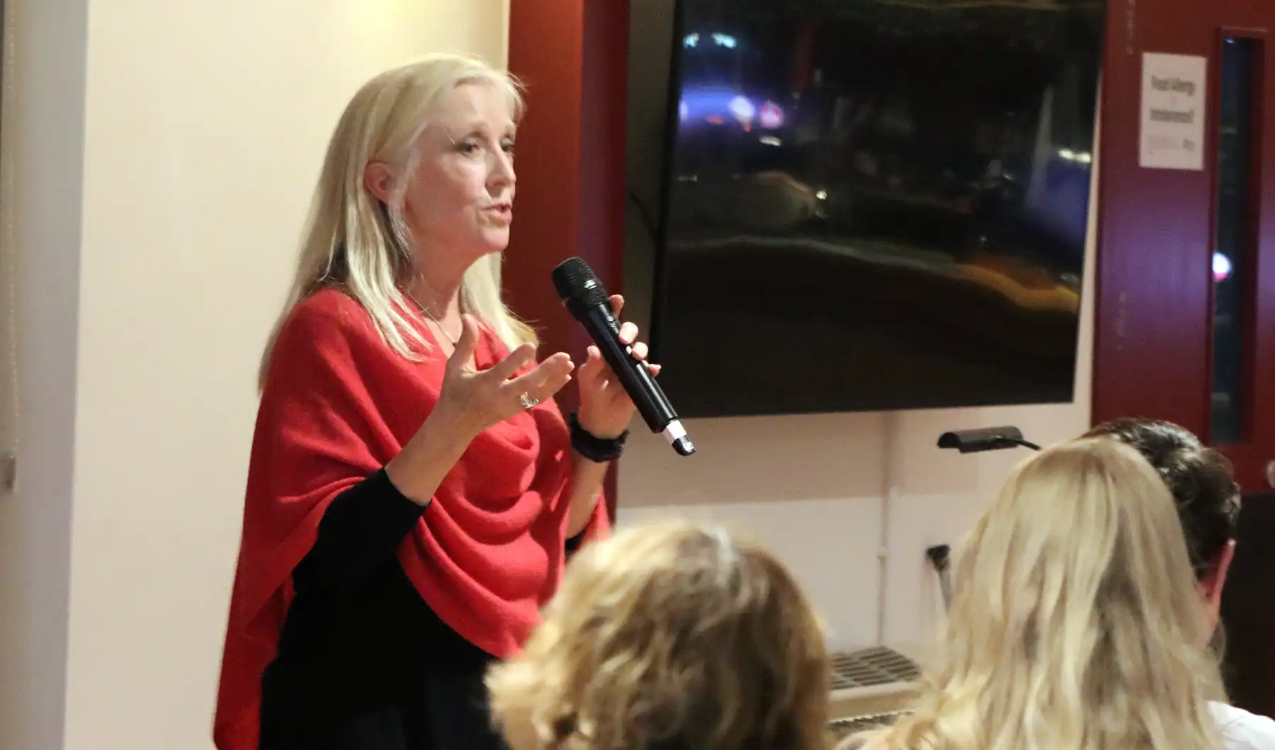 Dr Roz Savage MP spoke at the event