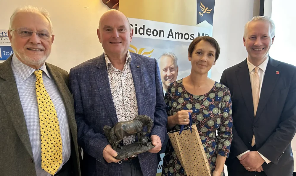 From left, John Wakefield, Paul Adams, Angela Ashley and Gideon Amos at the annual meeting