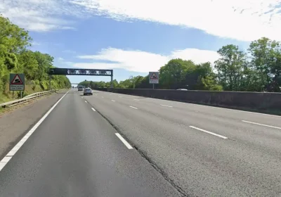 The M5 is closed northbound between Clevedon and Portishead. Picture: Google