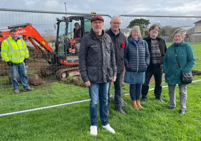 Work is underway at the new MUGA at Mansfield Park, Bridgwater. Picture: BTC