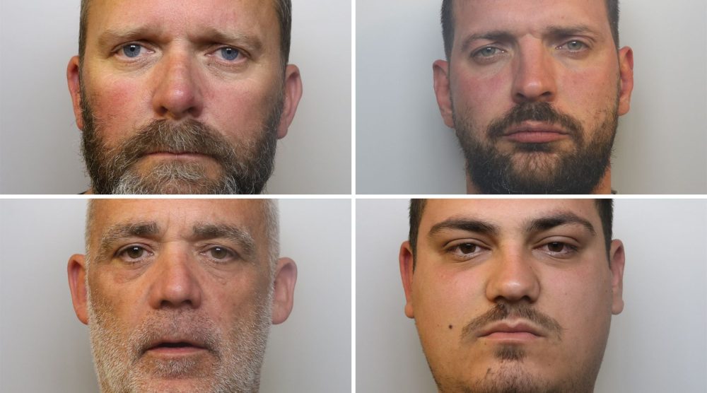 Clockwise from top left; Raymond Nuttall, Melios Delvina, Anestis Tsepa, and Craig Nuttall, have been jailed. Pictures: NCA