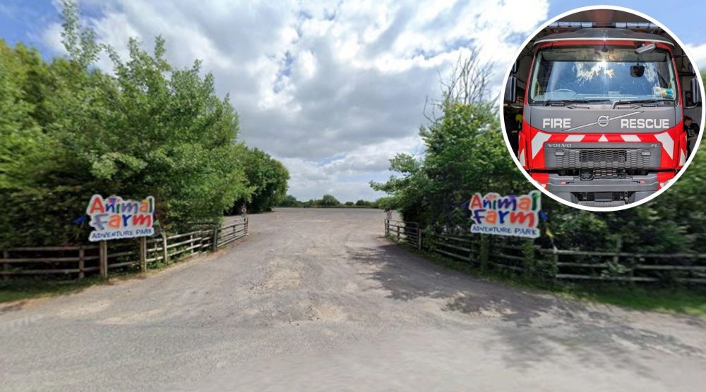 Firefighters were called to the Animal Farm Adventure Park, at Berrow, on Tuesday afternoon. Picture: Google