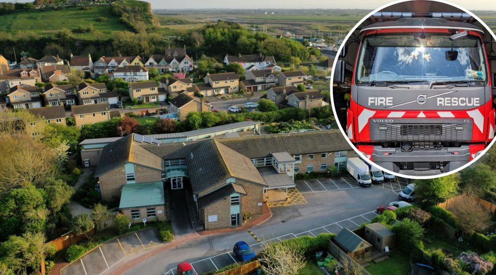 The Weston Hospicecare facility in Uphill, Weston, was evacuated on Thursday morning