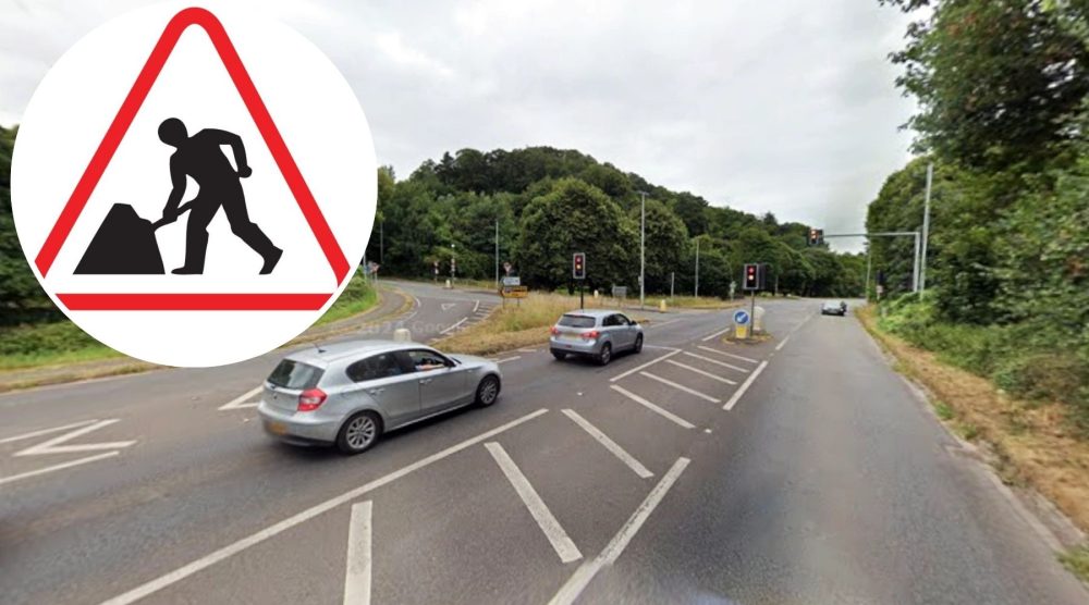 The lights on the A39 at Dunster will be replaced during four months of roadworks. Picture: Google