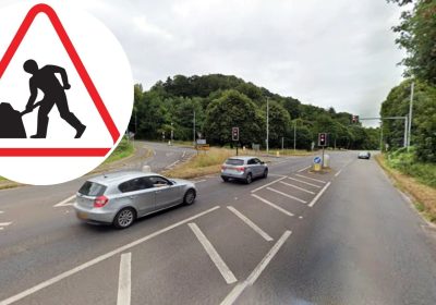 The lights on the A39 at Dunster will be replaced during four months of roadworks. Picture: Google