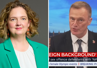 Frome and East Somerset MP Anna Sabine, left, has hit out at GB News