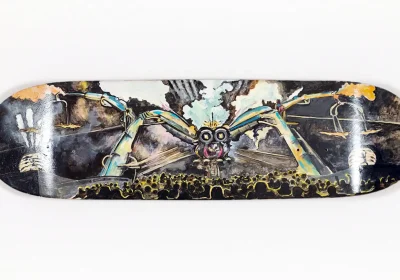 The Arcadia skateboard is up for auction as part of the Wells Skatepark fundraiser