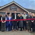 MP Adam Dance cuts the ribbon at the new practice in Chard