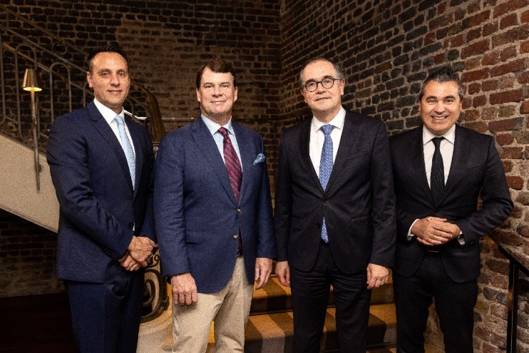 From left: Jim Baumbick, President Ford Europe, Jim Farley, President and CEO, Ford Motor Company, François Provost, CEO Renault Group and Josep Maria Recasens, Chief Strategy, Product & Program Management Officer, CEO Ampere. Picture: Ford