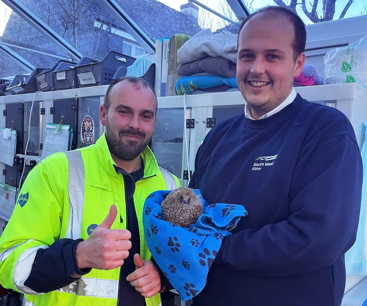 George and Joe have since been reunited with their special spikey surprise