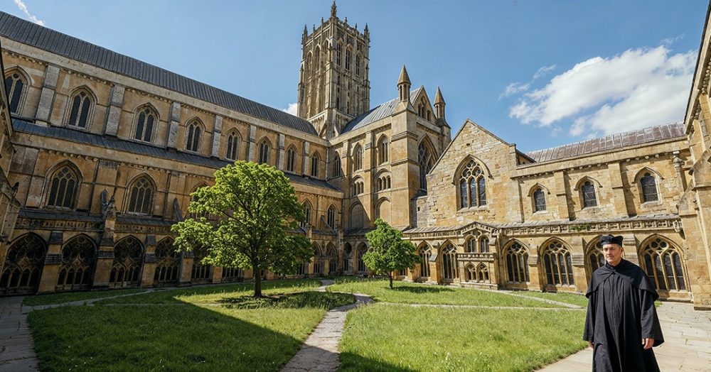 How the cloisters at Glastonbury Abbey may have looked in the 15th century. Pictures: Glastonbury Abbey/AI