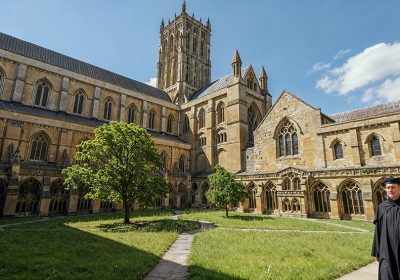 How the cloisters at Glastonbury Abbey may have looked in the 15th century. Pictures: Glastonbury Abbey/AI