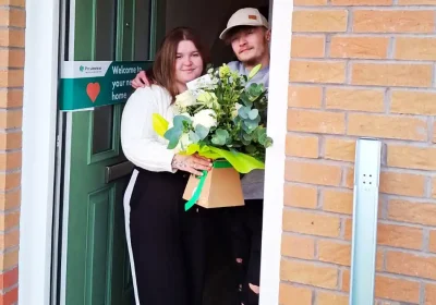 Aidan and Abigail have moved into their new home at Hartnells Farm, near Taunton. Picture: Persimmon