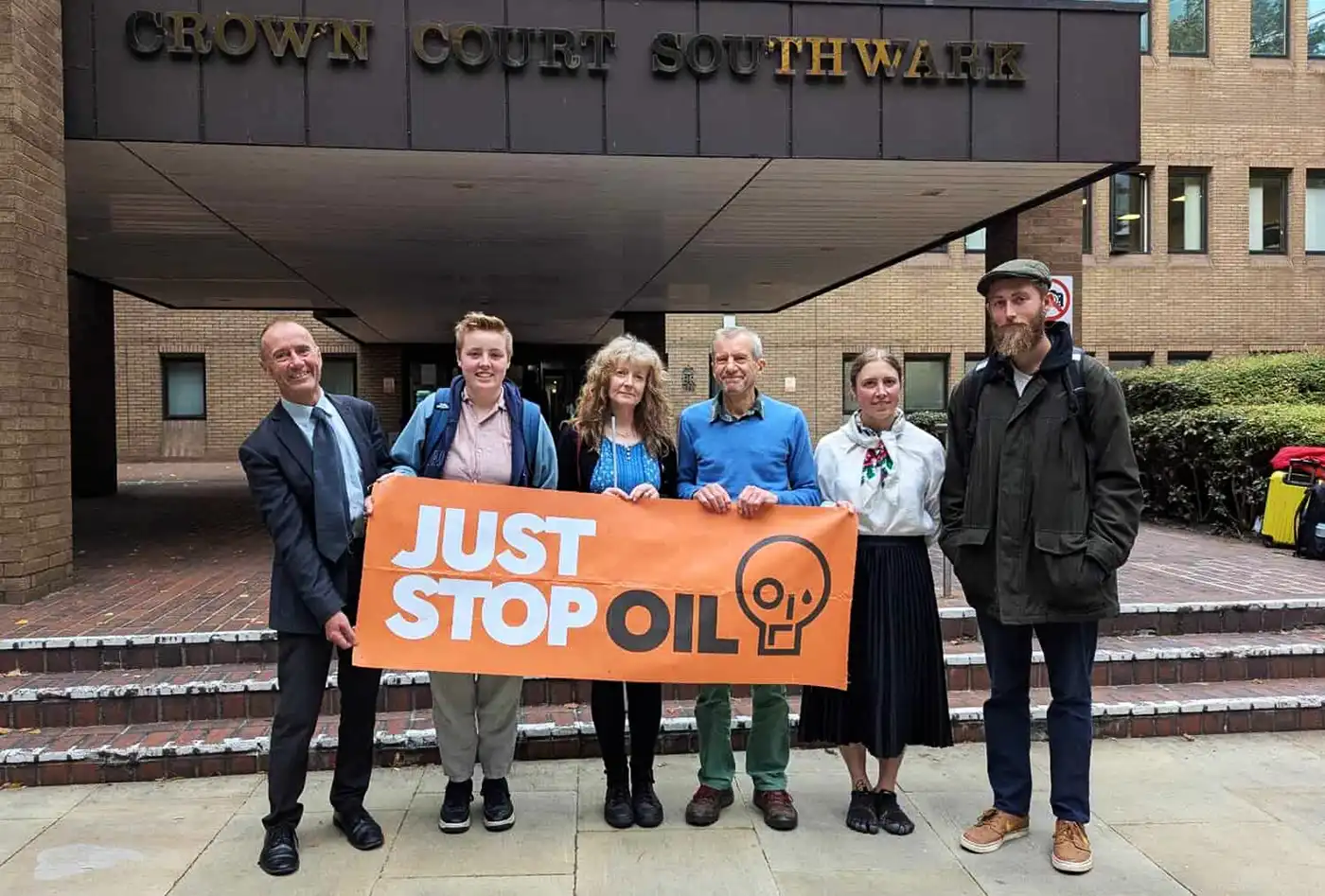 JSO defendents at Southwark Crown Court ahead of their sentencing. Picture: Just Stop Oil