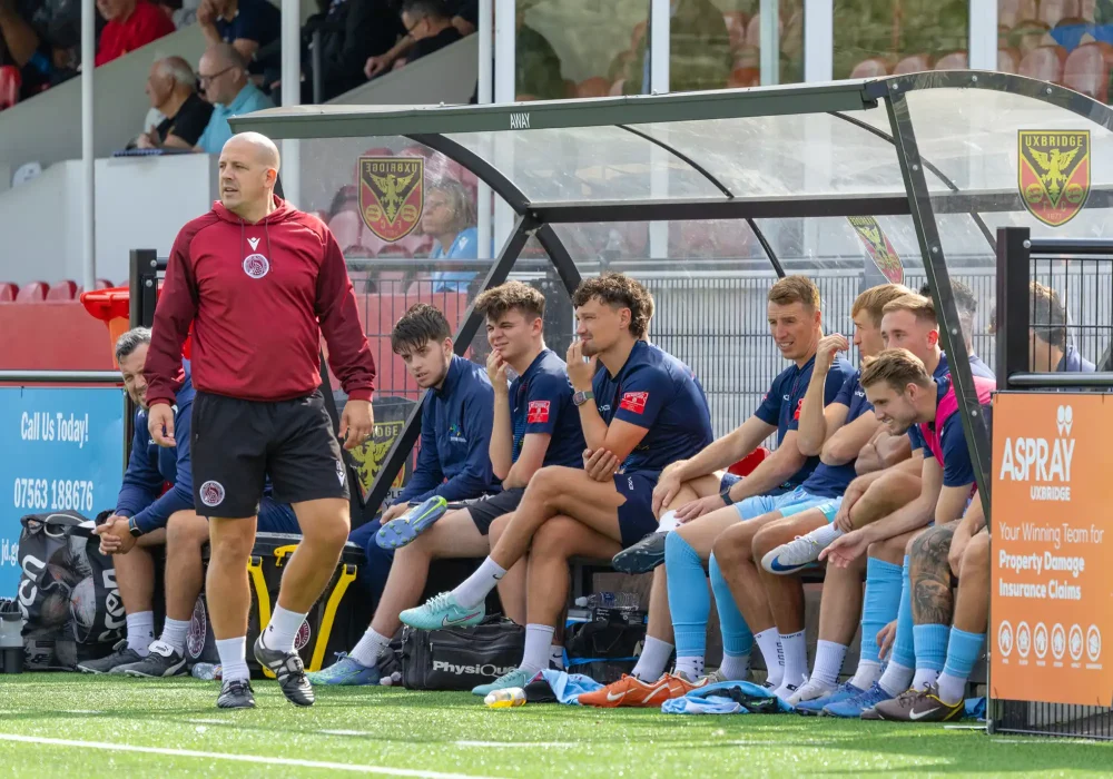 Luffman, left, has left Taunton Town. Picture: Taunton Town FC