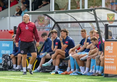 Luffman, left, has left Taunton Town. Picture: Taunton Town FC